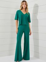 Calça Cléo Malha Fria Verde Esmeralda