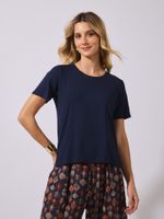 Camiseta Fabiana Malha Fria Marinho
