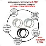 Par Aro Do Farol Do Fusca Da Kombi 1 furo Preto 1976/2014