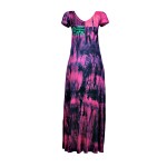 Vestido Longo de Pala Patchwork Tie Dye