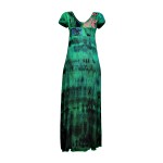 Vestido Longo de Pala Patchwork Tie Dye