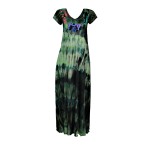 Vestido Longo de Pala Patchwork Tie Dye