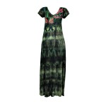 Vestido Longo de Pala Patchwork Tie Dye