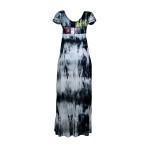 Vestido Longo de Pala Patchwork Tie Dye