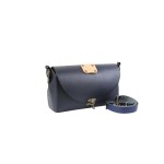 Bolsa de Couro Envelope - Azul