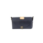 Bolsa de Couro Envelope - Azul