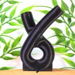 Kuripe preto com glitter de sopro circular