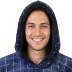 Poncho Manta Xadrez Marinho com Capuz
