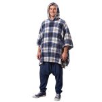 Poncho Manta Xadrez com Capuz