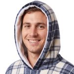 Poncho Manta Xadrez com Capuz