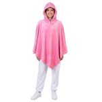 Poncho Manta Rosa com Capuz