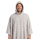 Poncho Manta Cinza com Capuz