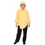 Poncho Manta Amarelo com Capuz