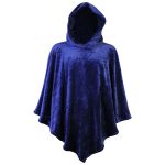 Poncho Manta Azul Marinho com Capuz