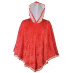 Poncho Manta Vermelho com Capuz