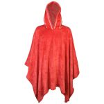 Poncho Manta Vermelho com Capuz
