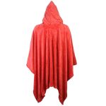Poncho Manta Vermelho com Capuz