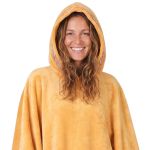 Poncho Manta Mostarda com Capuz