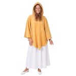 Poncho Manta Mostarda com Capuz