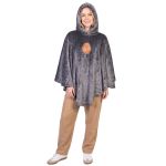 Poncho Manta Cinza com Capuz