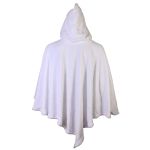 Poncho Manta Branco Liso com Capuz
