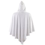 Poncho Manta Branco Liso com Capuz