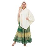 Poncho Manta Amarelo Claro com Capuz