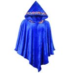 Poncho Manta Azul com Capuz