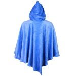 Poncho Manta Azul Claro com Capuz