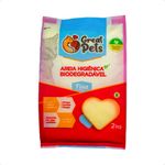 Areia Biodegradável De Milho E Mandioca Fina Great Pets 2kg