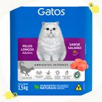 Ração Premier Pet Gatos Ambientes Internos Pelos Longos Adultos Salmão 1.5 Kg