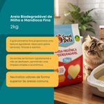 Areia Biodegradável De Milho E Mandioca Fina Great Pets 2kg
