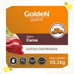 Golden Gatos Castrados Carne 10,1kg Alimento Ração Saudável
