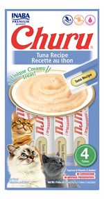 Petisco Churu Atum Para Gatos Inaba Cremoso E Nutritivo 4 Tubos