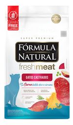 Ração Fórmula Natural Fresh Meat Gatos Castrados Carne 1kg