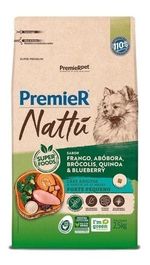 Ração Seca Premier Nattu Cão Pequeno Porte Frango Abóbora 2.5kg