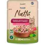 Sachê Premier Nattu Gatos adultos Castrados Frango E Batata Doce 70 G