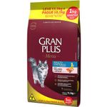 Ração Seca GranPlus Gato Adulto Castrado Menu Salmão Arroz 11,1KG BR
