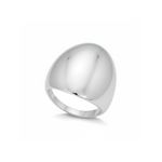 ANEL DE PRATA LISO OVAL