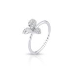 ANEL DE PRATA PAVE FLOR COM 42 ZIRCONES CRAVEJADOS 22118