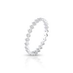 ANEL DE PRATA PAVE LOSANGO COM 25 ZIRCONES CRAVEJADOS 19539