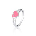 ANEL ESMALTADO CORACAO COM 1 ZIRCONE