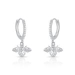 ARGOLA DE PRATA ABELHA COM 28 ZIRCONES CRAVEJADOS 20768