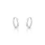 ARGOLA DE PRATA BAGUETE COM 2 ZIRCONES CRAVEJADOS 19519