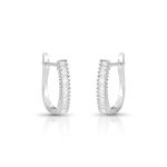 ARGOLA DE PRATA BAGUETES ALTURA 1.5CM E 30 ZIRCONES CRAVEJADOS 21839
