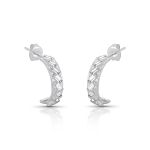 ARGOLA DE PRATA BAGUETES COM 18 ZIRCONES CRAVEJADOS 21482