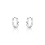 ARGOLA DE PRATA BAGUETES COM 8 ZIRCONES CRAVEJADOS 21824