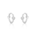 ARGOLA DE PRATA CORAÇÃO 1.5 CM COM 62 ZIRCONES CRAVEJADOS 21422