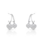 ARGOLA DE PRATA CORAÇÃO COM 42 ZIRCONES CRAVEJADOS 21440