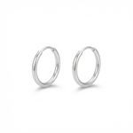 ARGOLA DE PRATA FIO QUADRADO 10 MM